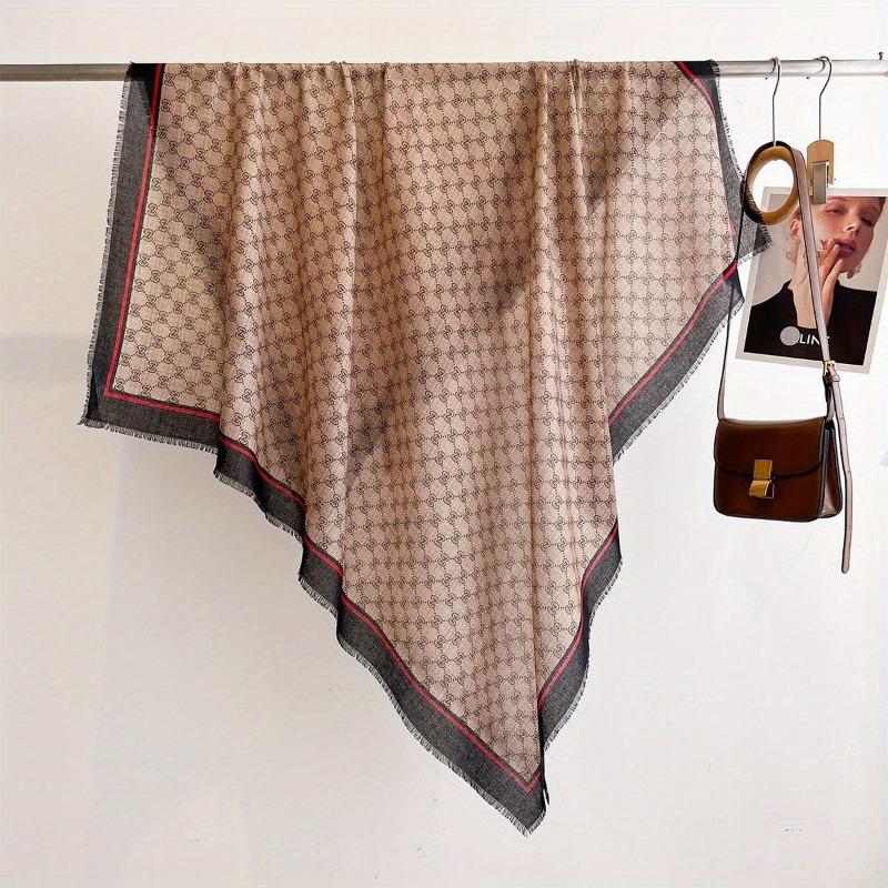 Spring and Summer Thin Imitation Cotton and Linen Shawl, Travel Photo, Color Printed Scarf, Air-conditioned Room Large Square Scarf