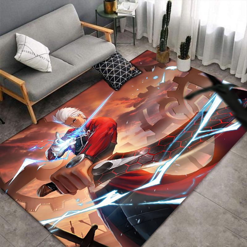 Fate Shirou Emiya anime Carpet multi-size Carpet for Living Room Bedroom Kid's Room Home Decor Area Rug Non-slip Mat Sofa Mat
