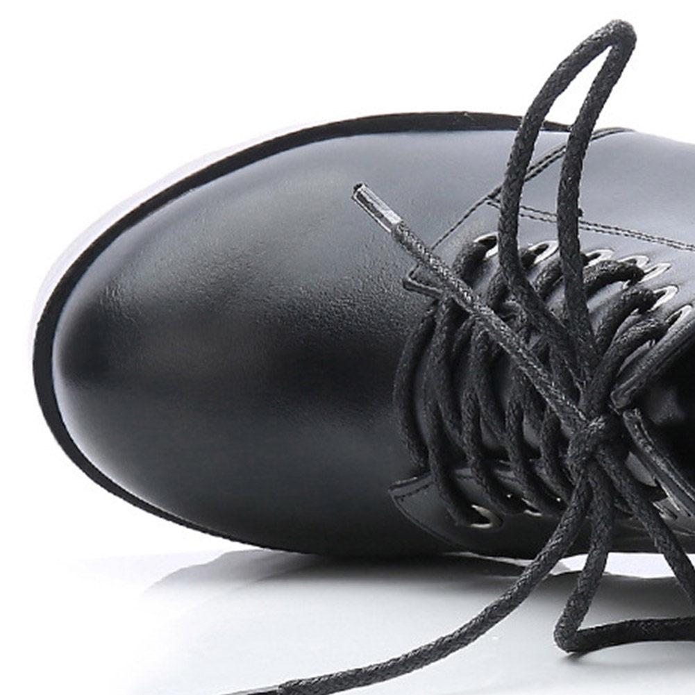 Botas hembras tacón cuadrado dedo redondo encaje hasta sólido botines de  tacón súper alto con hebilla con plataforma alta 2021 nuevas botas de  tobillo para mujer comprar a buen precio — entrega