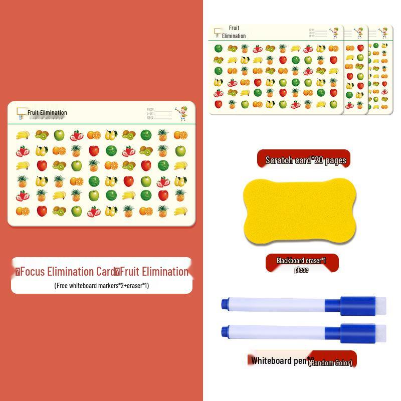 Kids' Focus Training Number Cancellation Cards: Educational Toys for Elementary Students