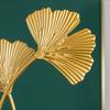 Golden Ginkgo Leaf Crafts Leaves Sculpture Nordic Iron Art Livingroom Decor Home Decoration Accessories Office Desktop Ornaments
