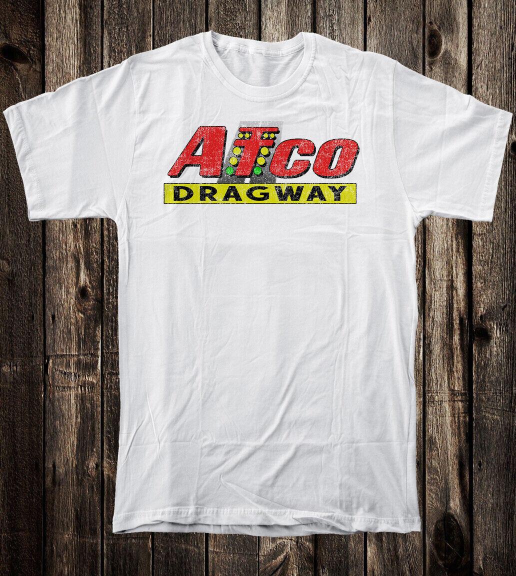 Retro Hot Rod Tee T Shirt 100% Cotton Speed Racing Drag Race Atco Dragway NJ S разноцветный
