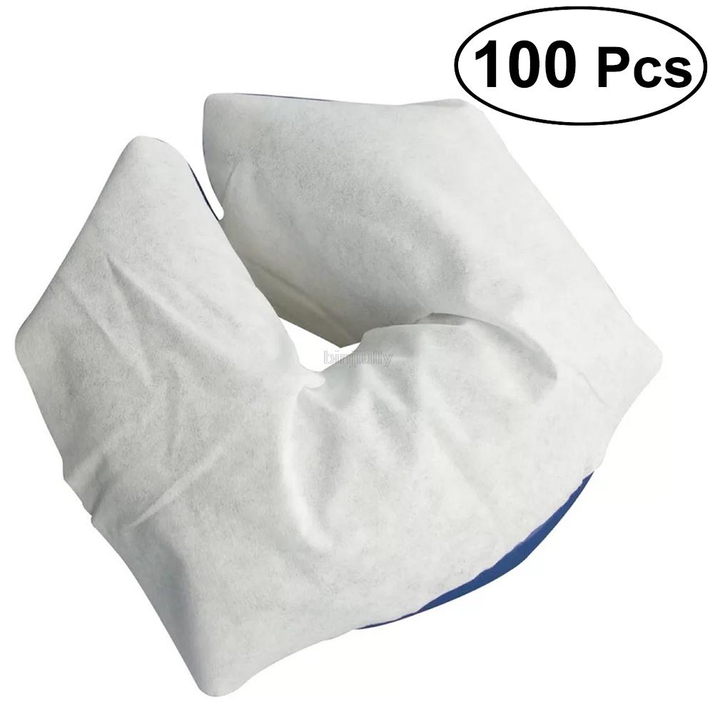 Disposable Non-Woven U Type Headrest Pillow Spa Salon Bed Table Paper Beauty Massage Face Cradle Head Rest Covers