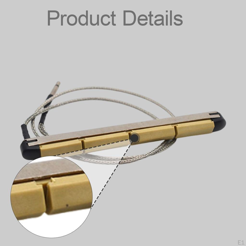 Guitar Pickup Piezo Instrument Part with End Piece Quick Installation for DIY Enthusiasts, Stage ,