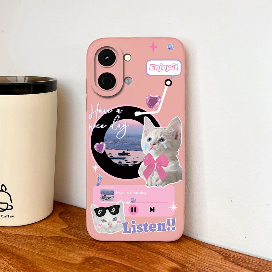 Case For Tecno Pop 20 / Spark Go 3 Stylish Design Back Cover For Tecno Pop20 / Spark Go3 Soft Liquid Silicone Lightweight Shell