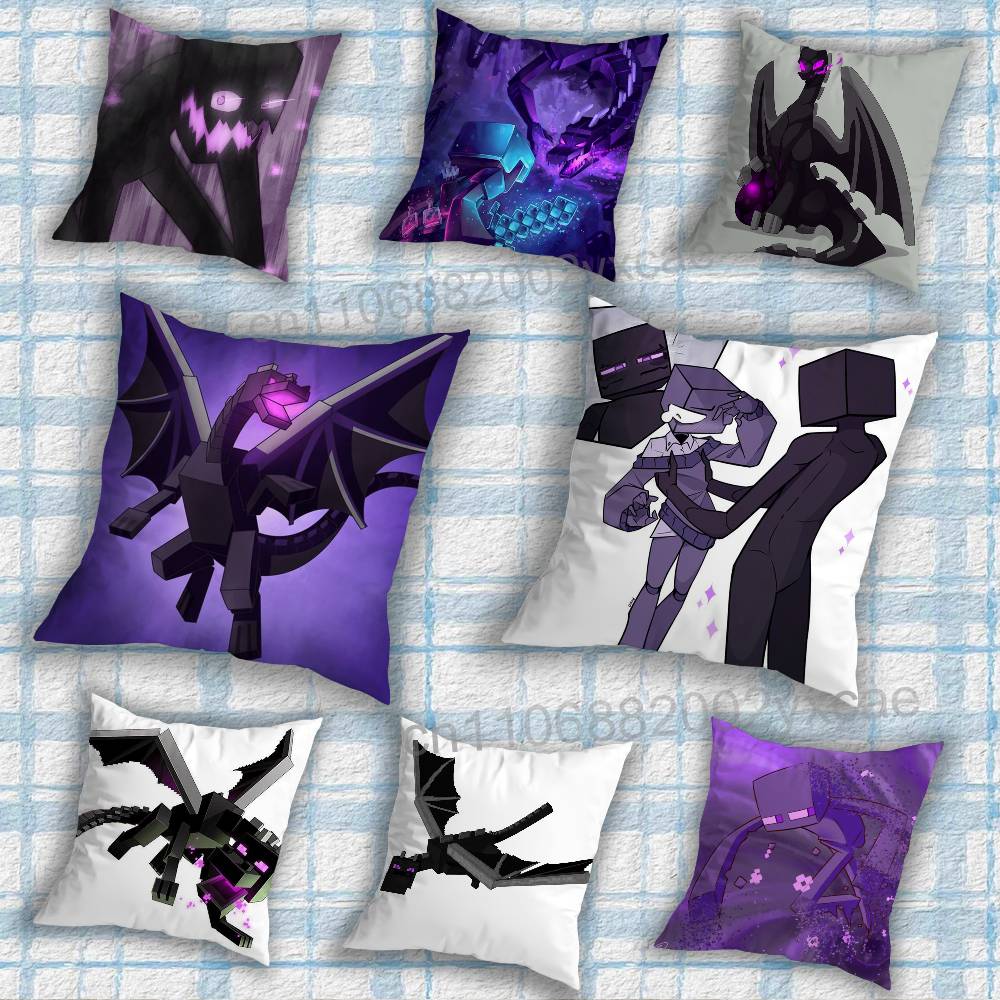 black Ender Dragon game Enderman pillow cover living room sofa cushion cover bedroom room bed pillow cover home decoration
