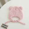 Plush Earmuffs Cap Solid Velvet Toddler Warm Headgear Cute Kids Beanies  Winter