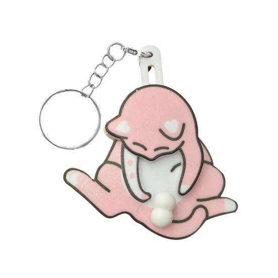 Cat Keychain with Rotable Ball Interactive Claw Design Keyring Stress Relief Toy Lightweight Key Chain Funny Prank Gift