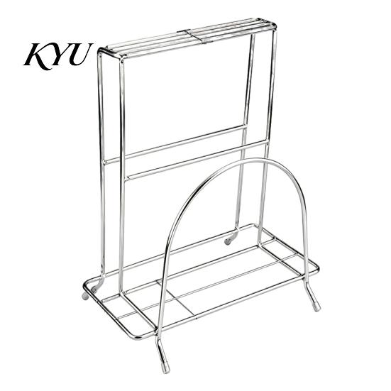 Ventilated Cutlery Holder Stainless Steel Chopping Board Storage Rack And Knife for Kitchen Countertop, Vertical Drain Organizer Stand Cutting Boards