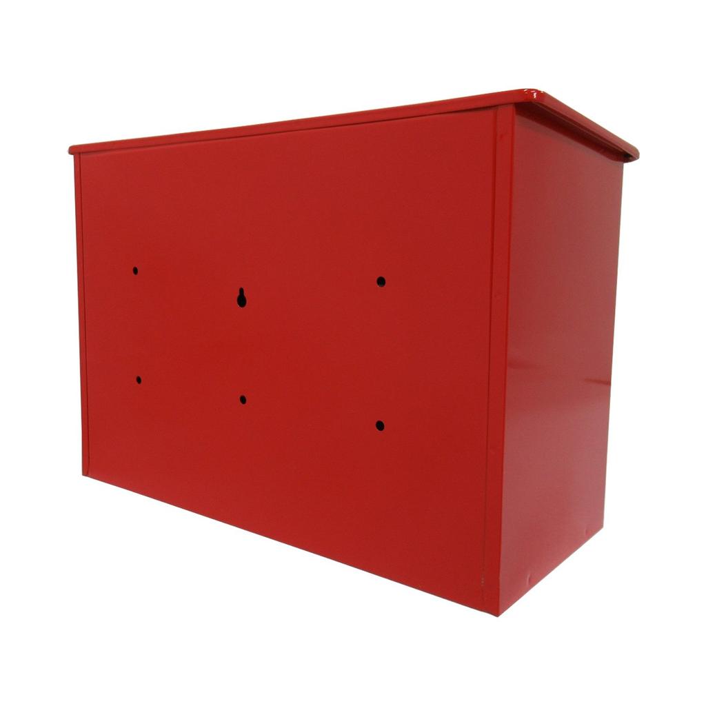 GREEN LIFE Mailbox, Steel, Red, 36cm (W) x 16.5cm (D) x 24.5cm (H), Model FH-30R