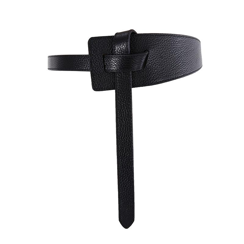 Women's Genuine Leather Wide Waist Belt - Trendy Suit Jacket & Sweater Cincher