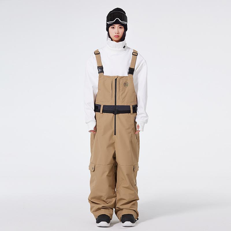 Men's Women's Snow Bibs Ski Pants Adjustable Snowboard Bib Outdoor Waterproof  Windproof Insulated Ripstop Snowboarding Overalls Winter