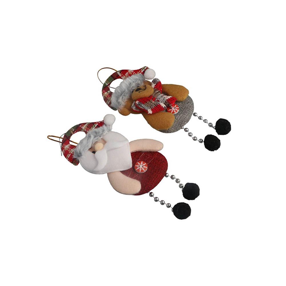 Cloth Snowman Tree Pendant Elk Santa Claus Merry Christmas Ornament Decorative Hanging Christmas Decoration Happy New Year