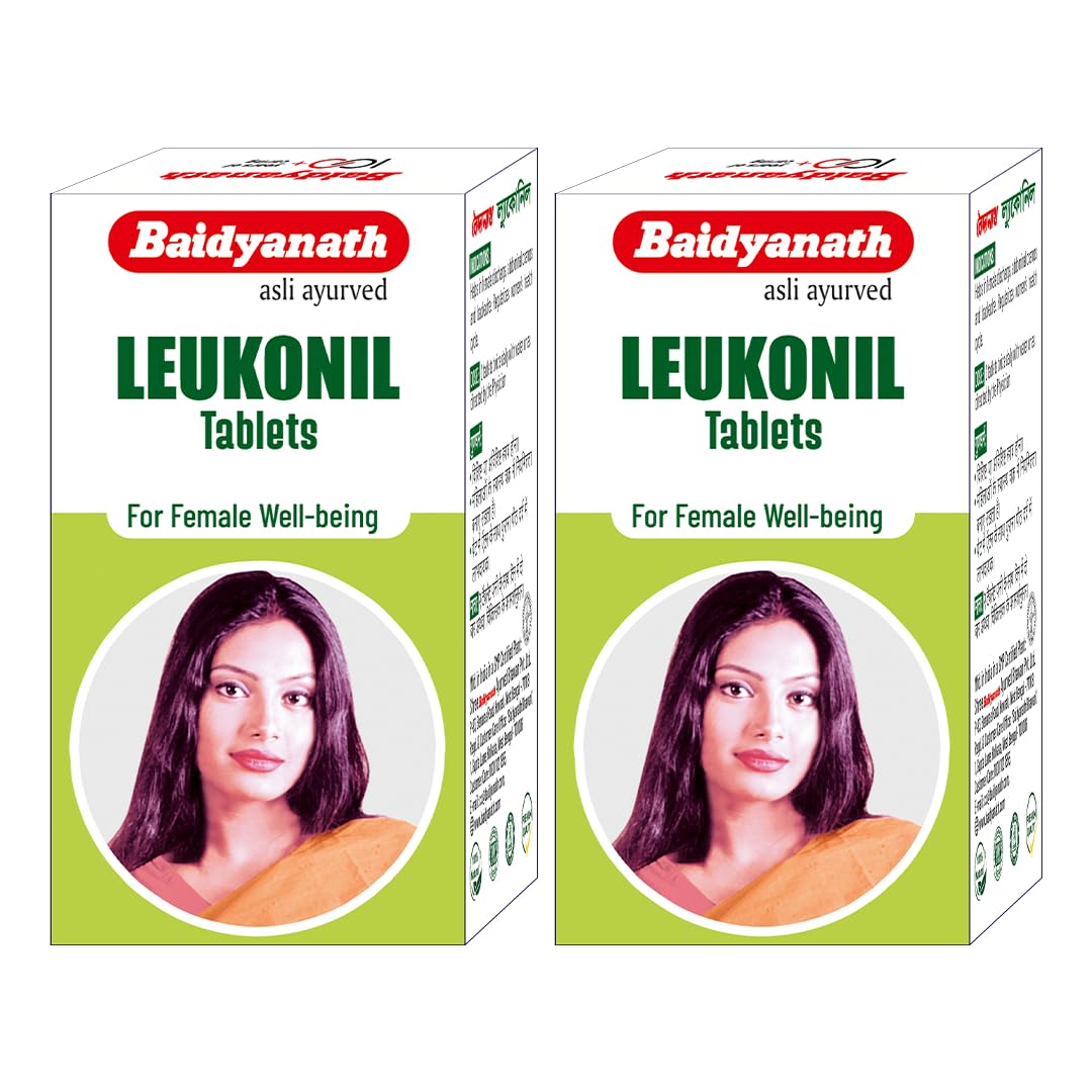 

Baidyanath Leukonil Ayurvedic Supplement For General Wellness 50 Tablets X Pack Of 2 Supports Hormonal Balance And Daily Vitality