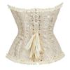 Zipper Jacquard Underbust Corset Lace Up Steel Boned Corset Waist Trainer Y2k Tops Jacquard Fabric Bustier Top Date Night