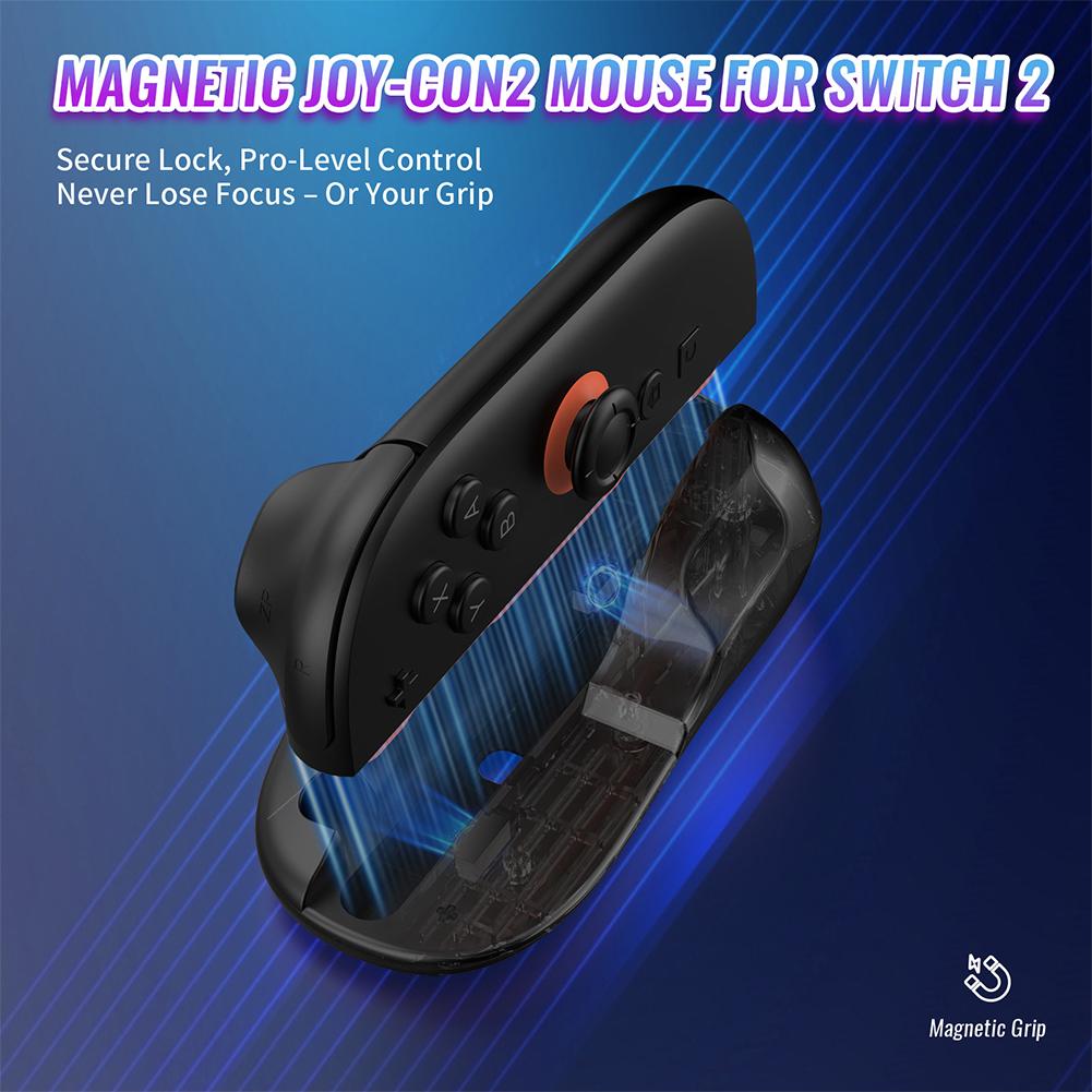 Left + Right Controller Mouse Bracket with Mouse Pad Mouse Holder Ergonomic Controller Mouse Dock for Switch 2 Accessories