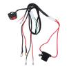 Motorcycle Light Wiring Harness Kit with 10A Fuse Handlebar Switch Button Wire Harness for Dirt Bikes ATVs