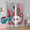 2pcs,2D Plane Printing Popular Curtain Panels Nurses Bouquet 100% Polyester (without Rod) Festive for Living Room, Bedroom,