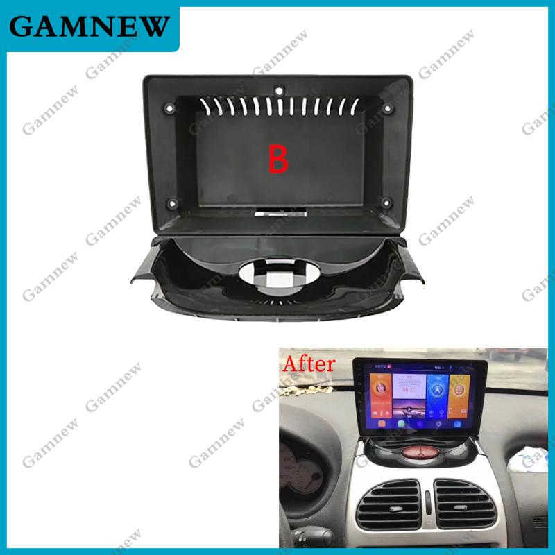 9 Inch Car Fascia Frame Adapter Decoder Android Dashboard Radio Kit For Peugeot 206 Citroen C2 2002-2010