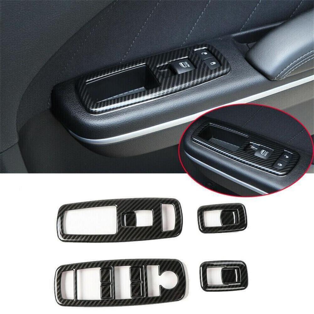 Carbon Fiber Look Window Lift Switch Panel Cover For Dodge Charger Durango 2011+