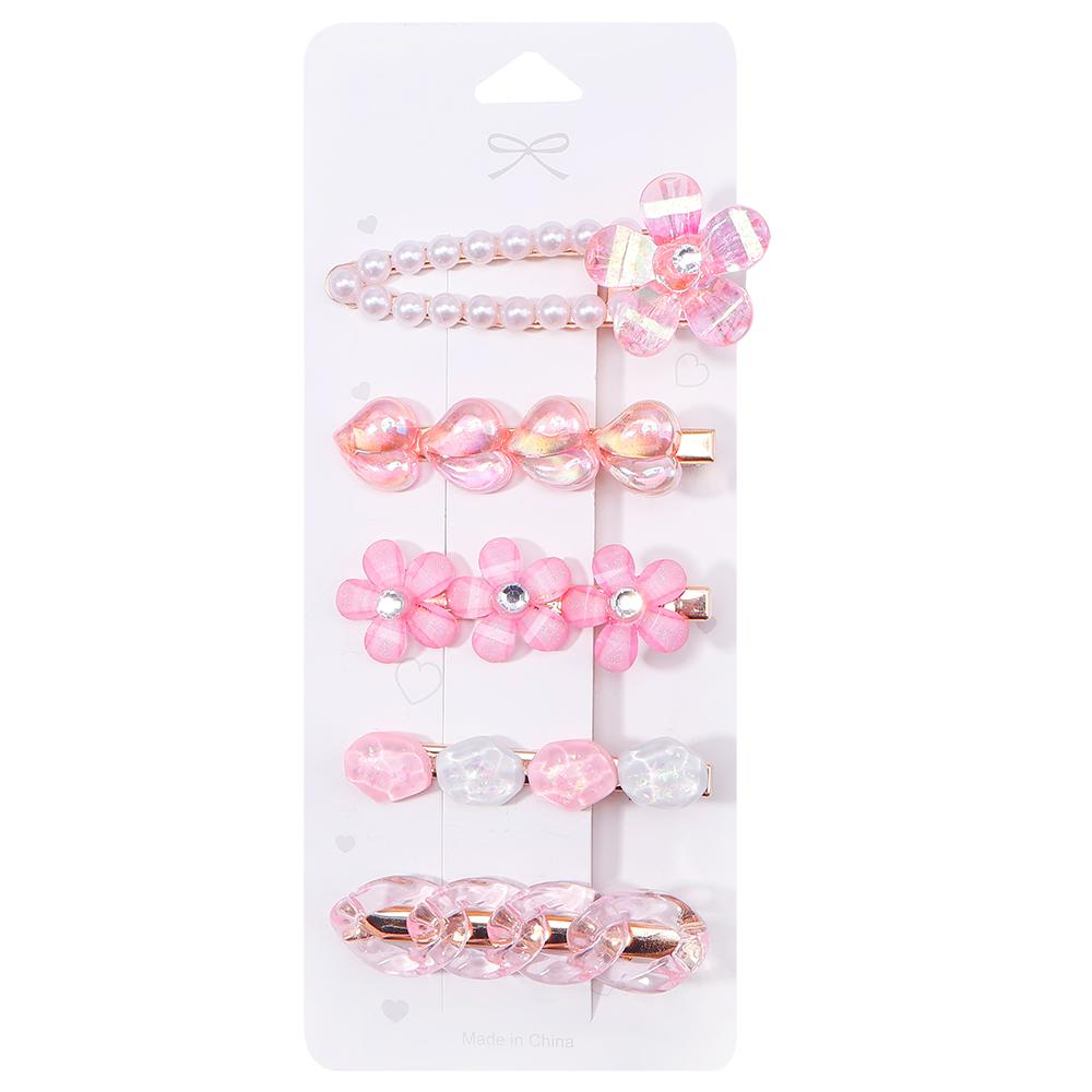 5-Piece Set New Women's Fashionable Hair Clip Accessories Simple Matching Hair Card Girls' Side Clip Gifts Headwear