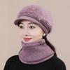 Winter hat Female autumn and winter rabbit fur hat Thickened warm wool hat