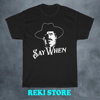 Doc Holliday Tombstone Say When Men's Black Size S-5XL
