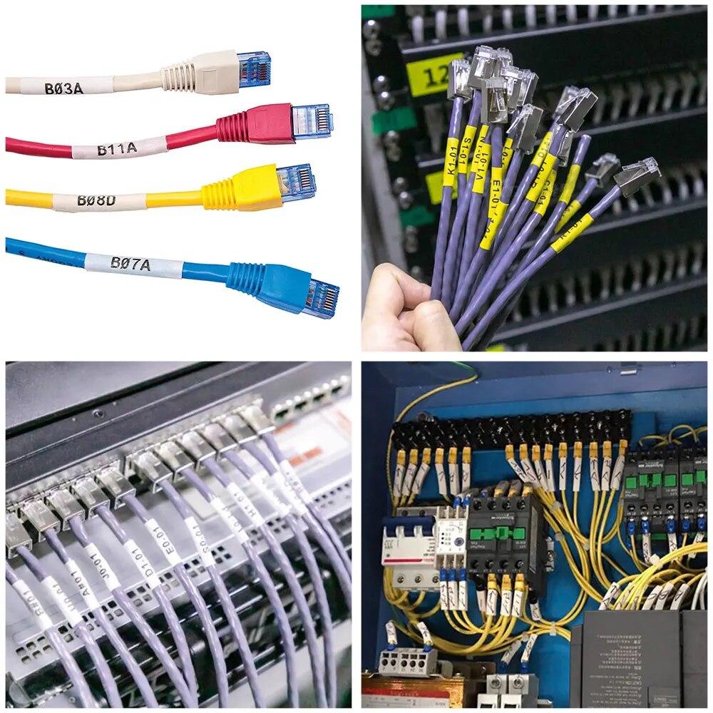 5Packs 18444 18445 Vinyl Label Tape Compatible Rhino Vinyl Industrial Tape Ribbon For DYMO Rhino 4200 5200 6000 Label Printer