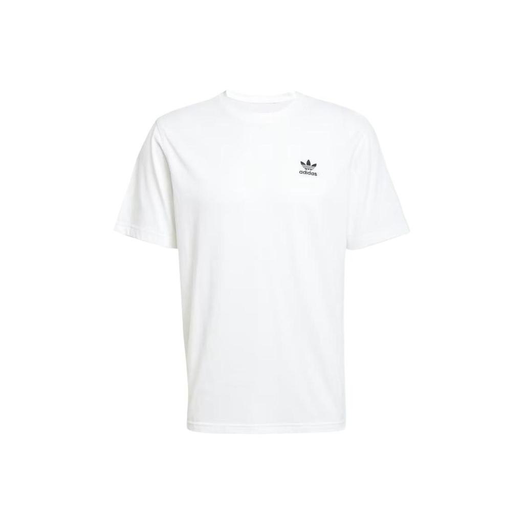 Adidas Originals Trefoil Essentials Tee Series Simple Brand Logo Comfortable Fashion Knit Crew Neck Short Sleeve T-Shirt Men Tops White JI8544