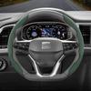 Potrivit pentru Cataramă Anti-Alunecare Segmentată Capac Volan din Piele Velur pentru Ibiza, Arona, Leon, Leon Sportstourer, Ateca și Alte Modele