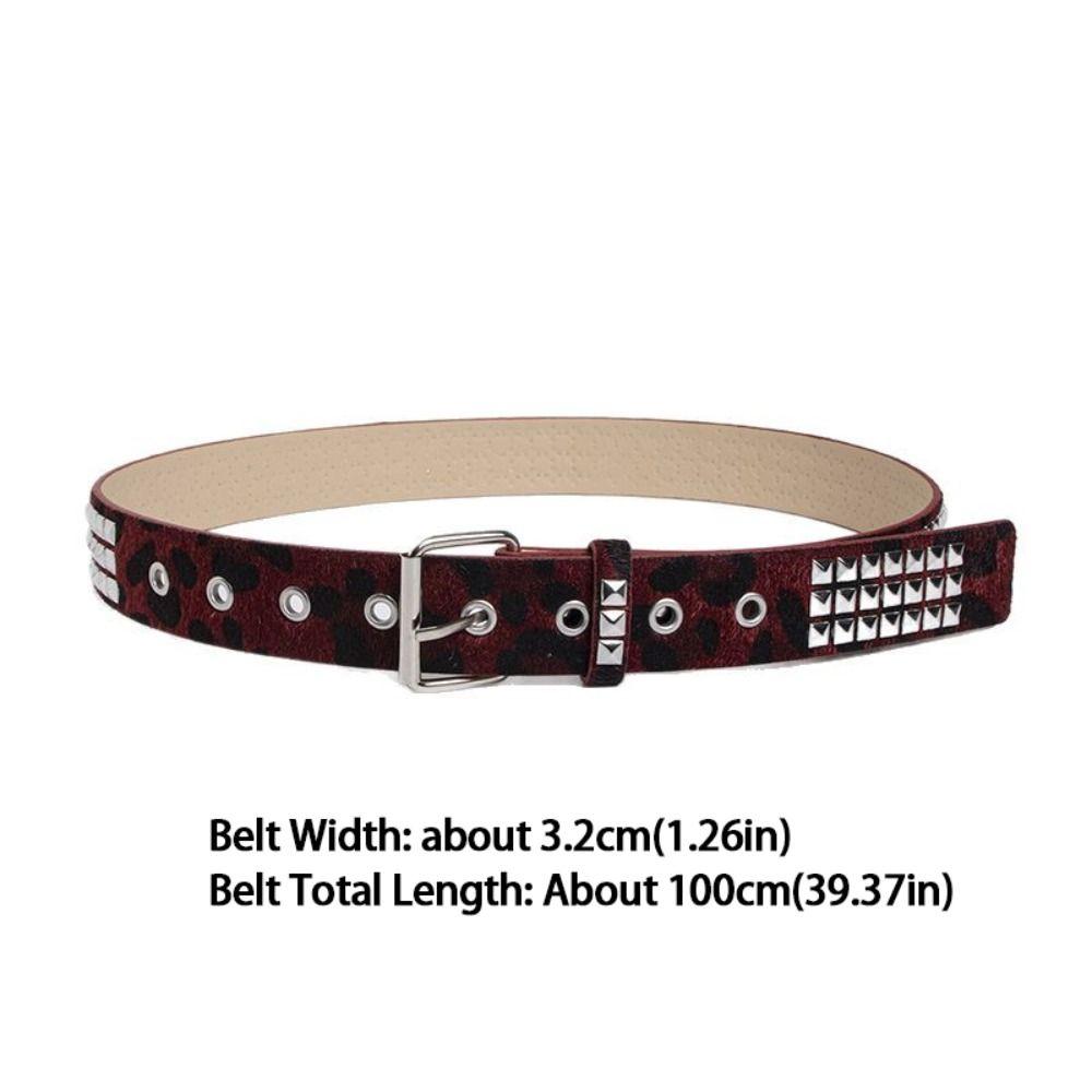 Leopard Print Waistband PU Leather Waist Belts Casual Waist Strap