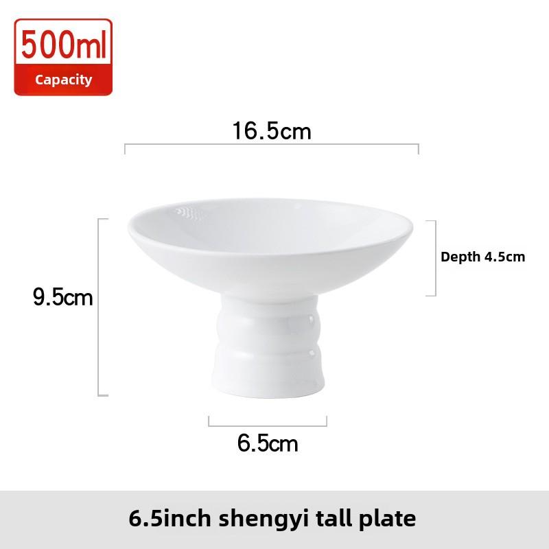BEPAN Small dish plate commercial creative features ceramic high-end restaurant home white tableware saucer tall tea tray