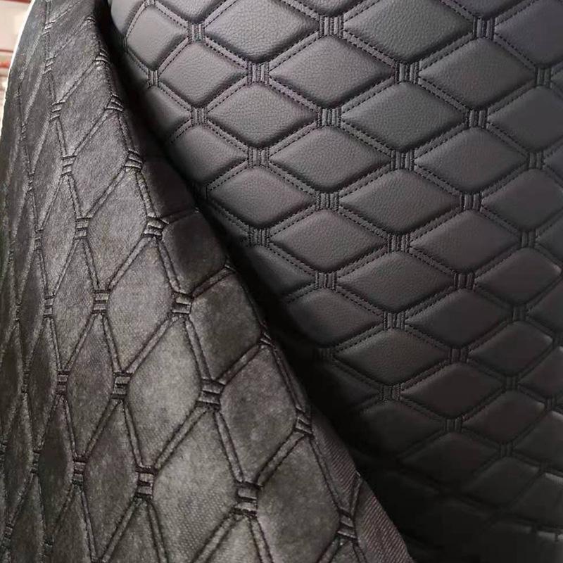 Verdikte Faux Lederen Auto Interieur Hemelbekleding & Vloermat met Borduurdetails