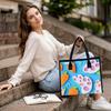  Cute Bunny Paw Carrot Print Fashion Tote Bag Casual Daily Portable Shopping Handbag