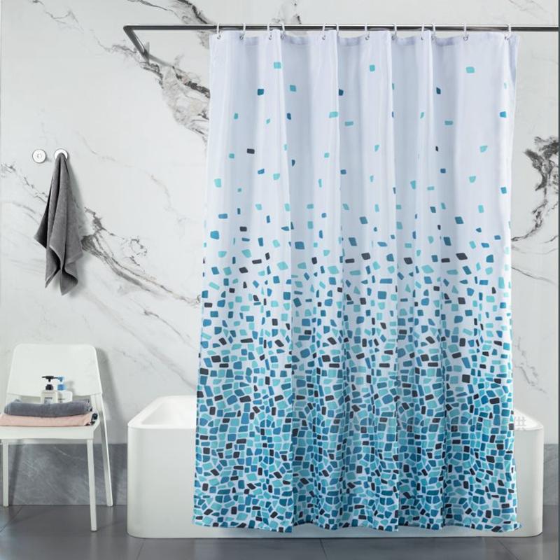 Waterproof Shower Curtain Mildew Proof Durable Bathroom Screens With Hook Modern Printed Bathtub Curtains Bathroom Accessories