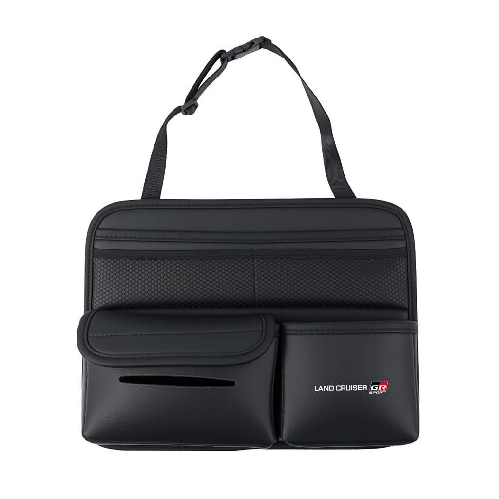 Land Cruiser GR Sport Rear Seat Storage Seatback Tissue Drink LAND CRUISER GR SPORT Large Short Storage Bag for Small Convenient Car Supplies Pocket,