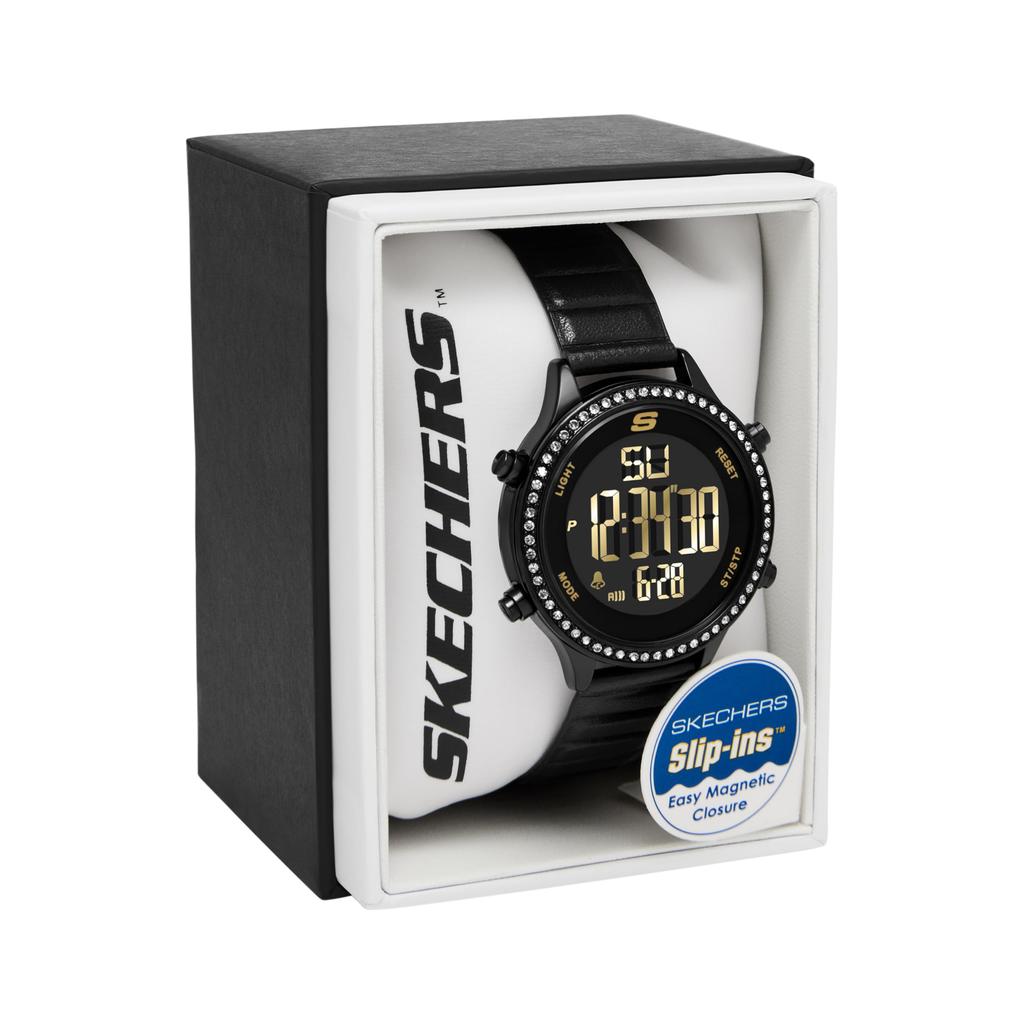 Skechers ALISO SR6341 Schwarze Damenuhr,