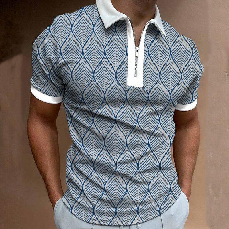 Summer Men's  Short Sleeved Lapel  Polo  Shirt  Fashionable and Casual Men's