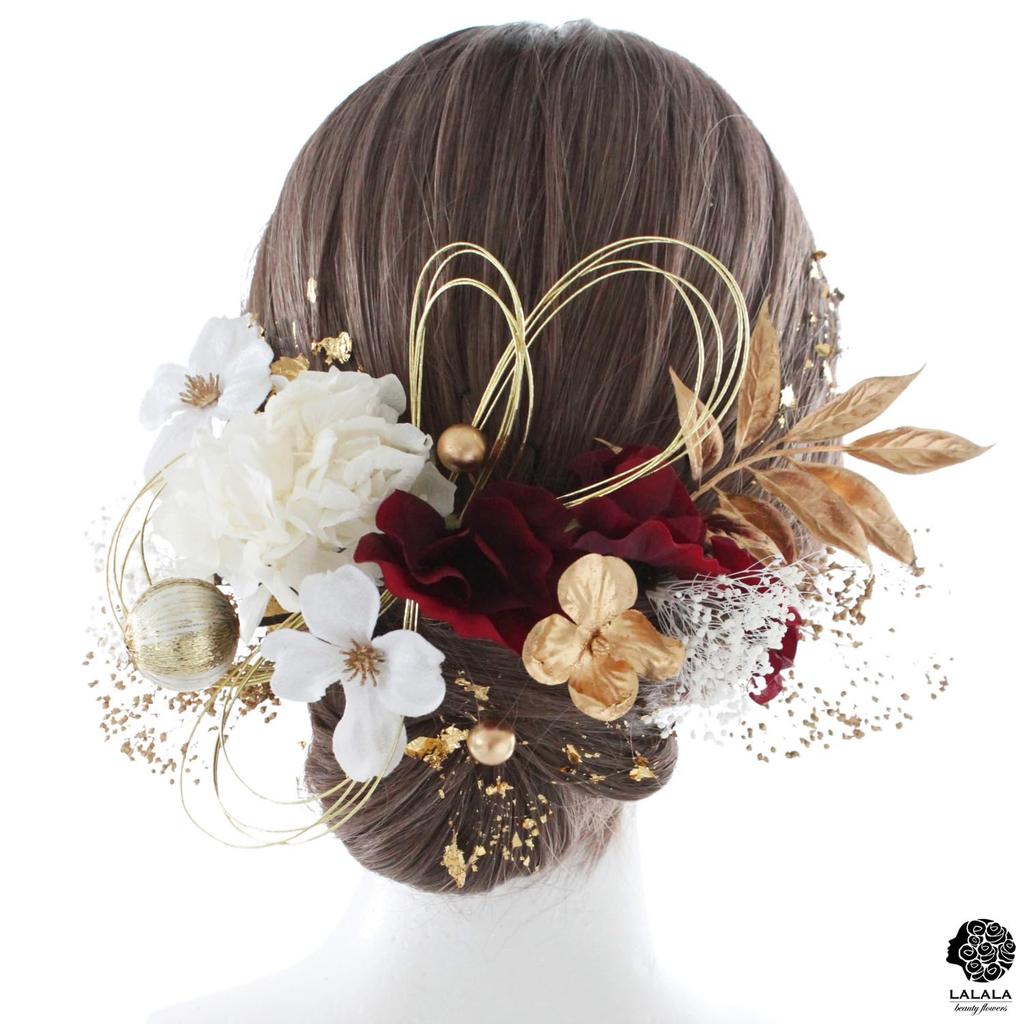 beauty Gorgeous hair ornament perfect for entrance fireworks and 20th birthday gatherings 2901h [LALALA flowers] coming-of-age ceremonies,