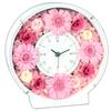Preserved Gerbera Flower Circle Table 24cm Wide X 8cm Long X 24cm Gerbera Lulu's Clock, Clock, Clock/Wall Clock, Size High, Pink, Lulu's-0031