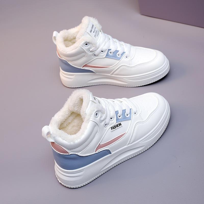 

Модные трендовые плюшевые утепленные меховые зимние кроссовки износостойкие нескользящие на шнуровке повседневные универсальные зимние ботинки 44 синий