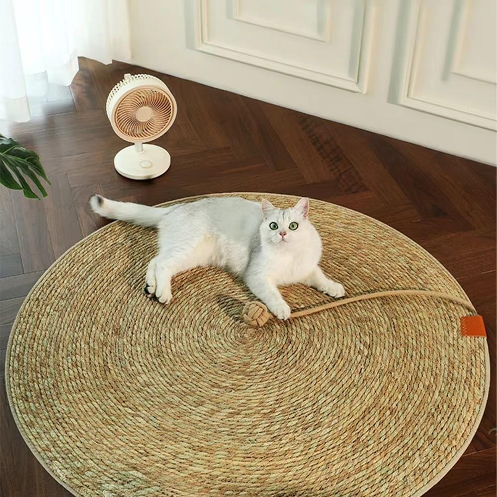 Round Cat Scratcher Bed Weaving Couch Cat Scratcher Cat Scratching Post Furniture Protector