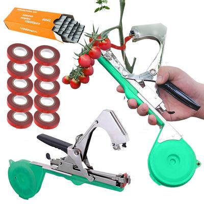 Bindemaschine, Pflanzen-Garten-Pflanzen-Tapetool, Tapener + 10 Rollen Klebeband-Set für Gemüse, Trauben, Tomaten, Gurken, Paprika, Blumen