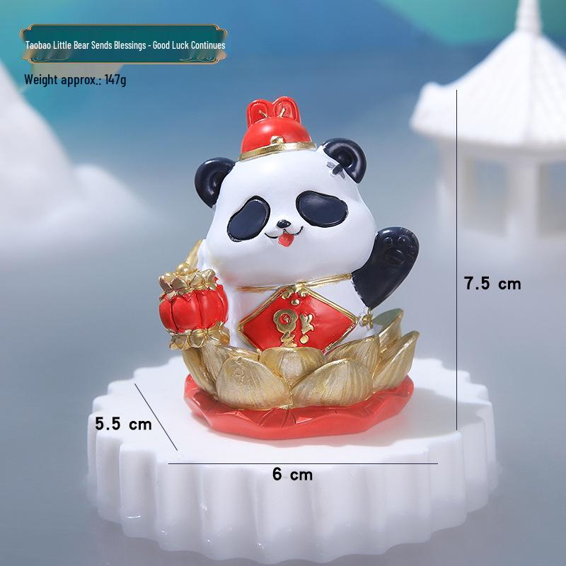 

Guochao Cute Bear Miniature - Car, Office, Desk Decor & Stress Relief Ornament
