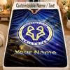 Flannel BlanketLeicester City Custom Name Text Personalized Soft Warm Throw Blanket Home Decor Gift