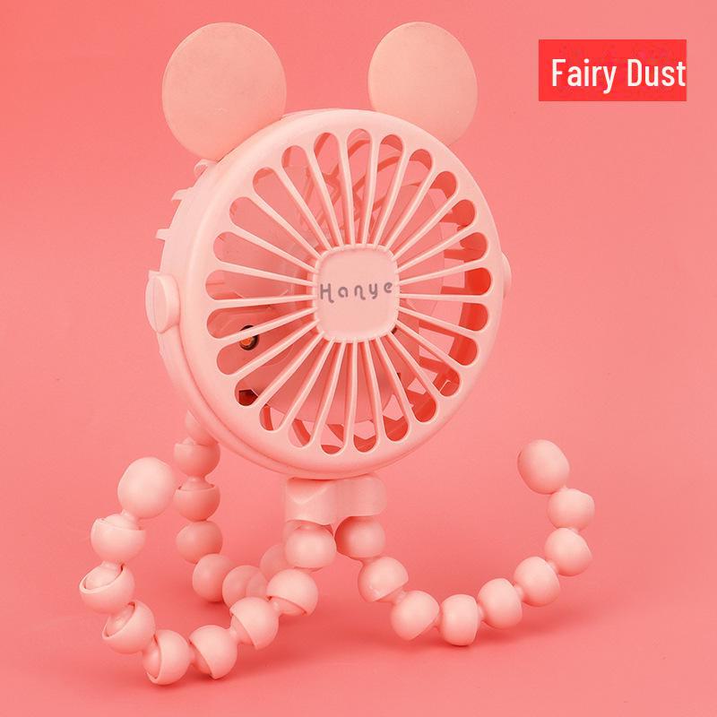 Versatile Portable Mini Fan: Hangable, Standable, or Wrappable - Ideal for Dorms and Outdoor Use