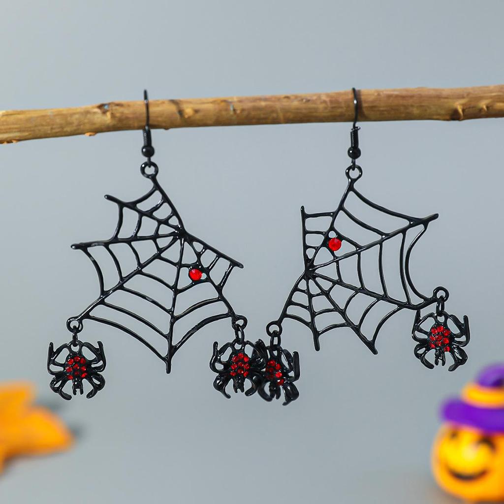 Eco-Friendly 2025 Gothic Black Spiderweb Bat Ear Halloween Gift