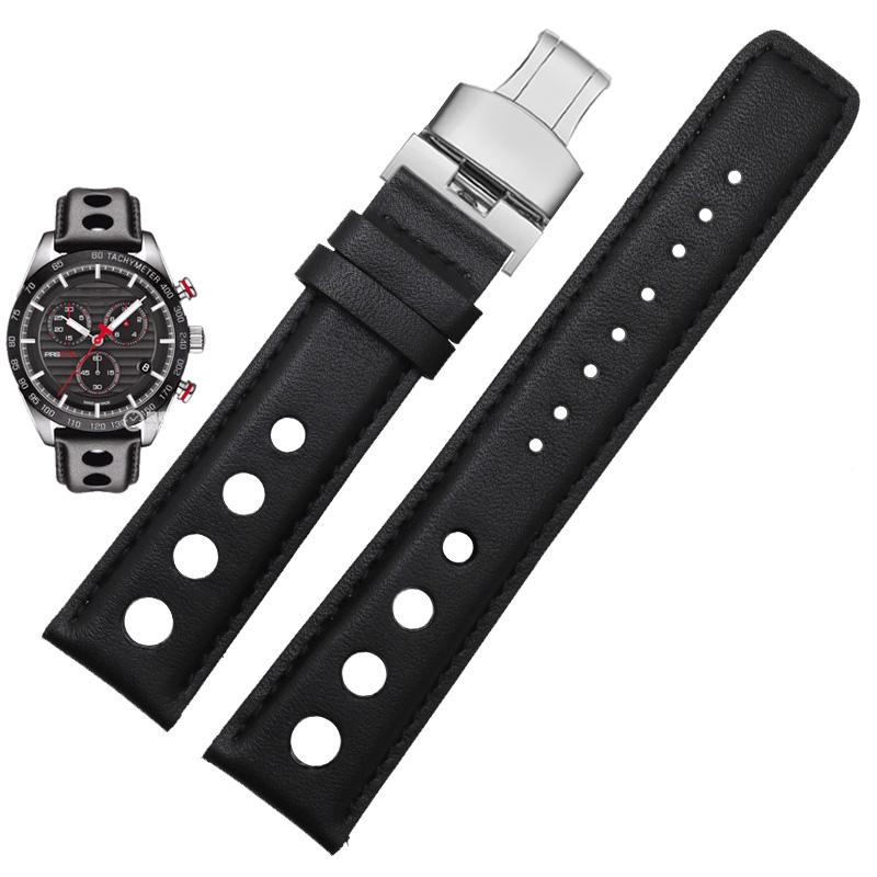 Echtes Lederarmband für Tissot Sports Racing Serie PRS516 T91 1853 Oberleder Rindsleder Uhrenarmband 20mm für chopin watchband