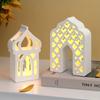 Latest Models Middle Eastern Style Hollow House Plaster Lampshade Silicone Mold DIY Moon Candle Holder Resin Molds For Eid Al