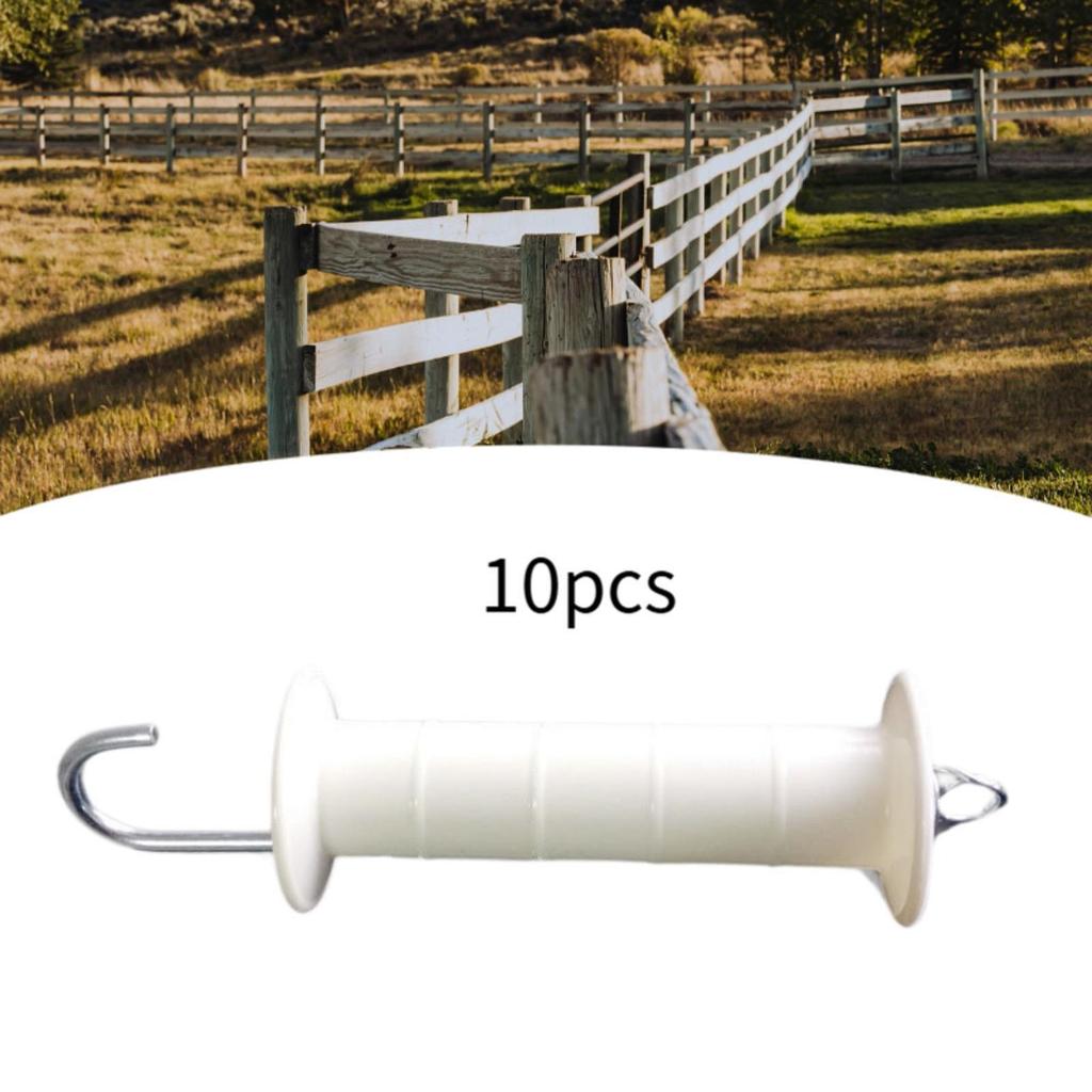 Electric Fence Gate Handles Insulated Heavy Duty PP Iron Construction Spring Assistance for Garden Fence Metal Outdoor Gates